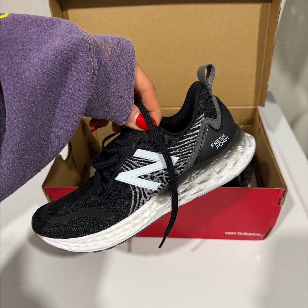 New Balance Black and White Running Shoes